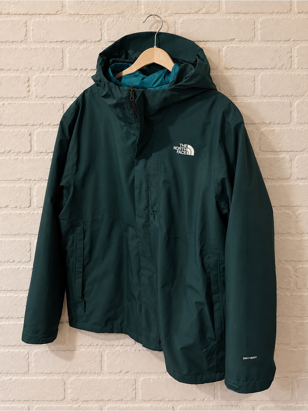 The North Face Carto Triclimate 3 in 1 DryVent Jacket Mens XXL Teal Blue Winter - Picture 2 of 10